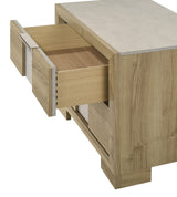 Rangley Driftwood LED Panel Bedroom Set - Queen & King Options nightstand by Crownmark | Decor Furniture