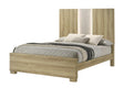 Rangley Driftwood Queen LED Panel Bed queen bed by Crownmark | Decor Furniture