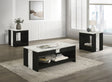 Rangeley 3-Piece Coffee Table Set in Black from Decor Furniture