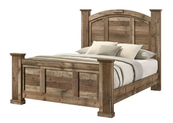 Ella-Mae Natural Poster King Bed from Decor Furniture