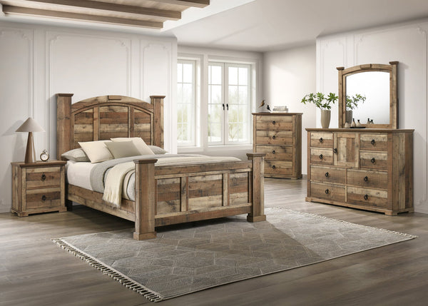 Ella-Mae Natural Poster Bedroom Set from Decor Furniture