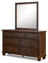 Danabrin Brown Panel Storage Bedroom Set angled view