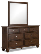 Danabrin Brown Panel Storage Bedroom Set angled view