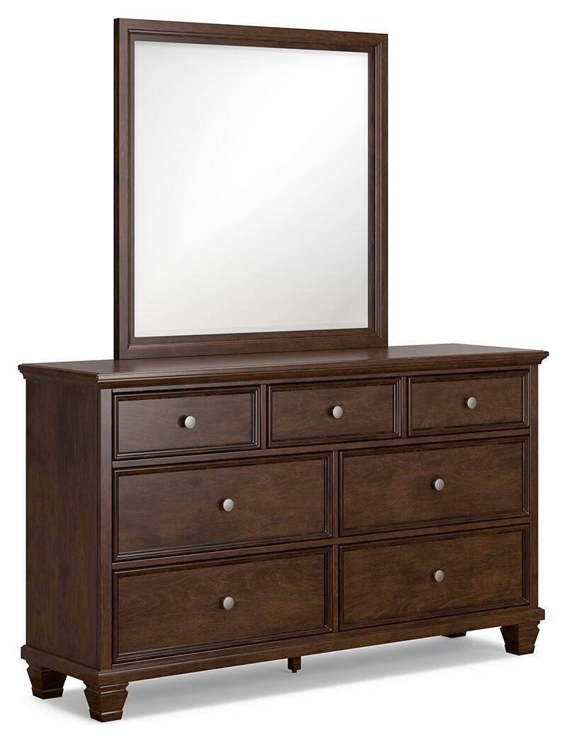 Danabrin Brown Panel Storage Bedroom Set angled view