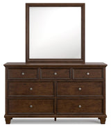 Back view of Danabrin dresser and mirror