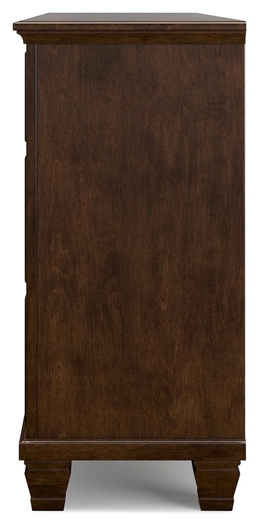 Danabrin dresser top view highlighting finish