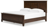 Danabrin Brown King Panel Bed footboard angle