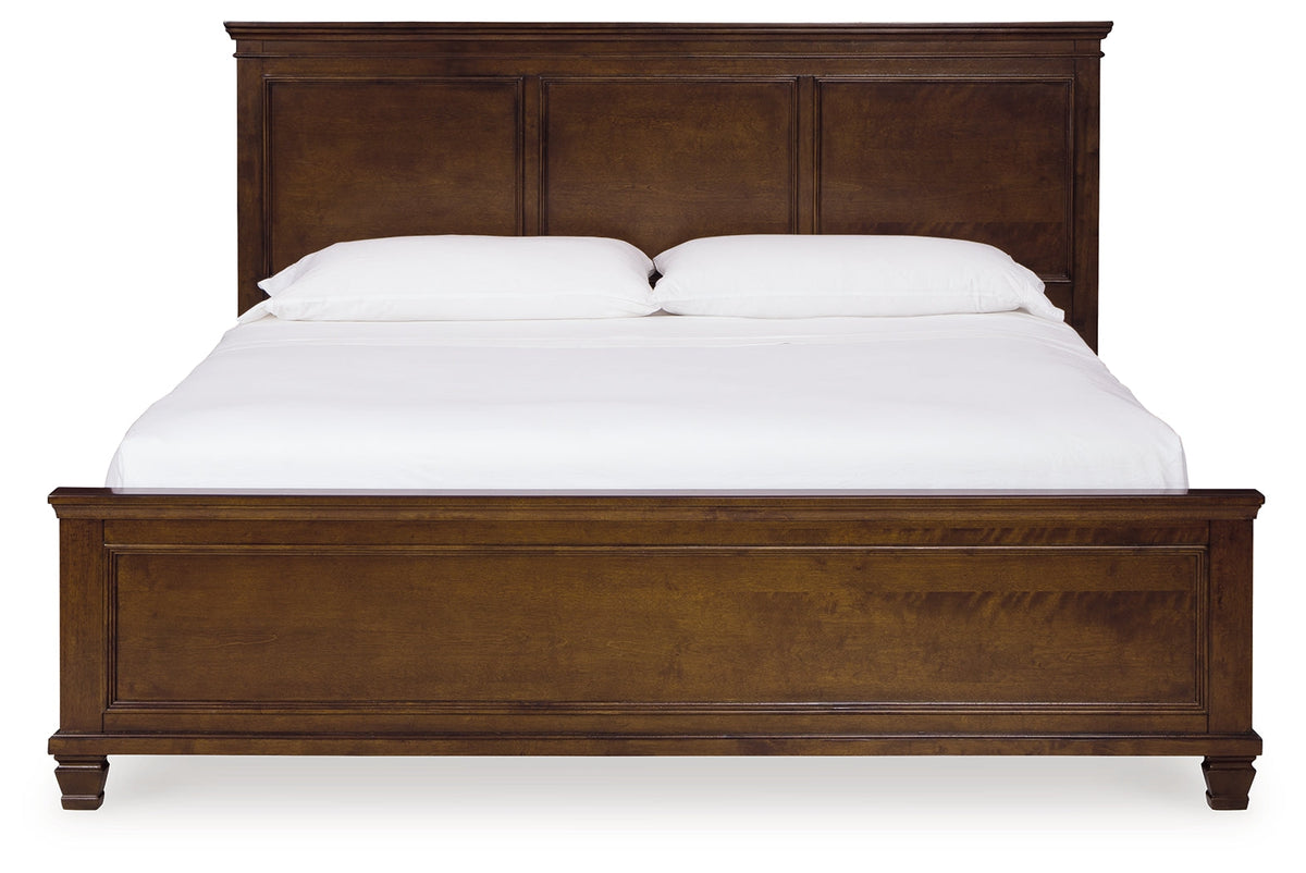 Danabrin Brown King Panel Bed back view