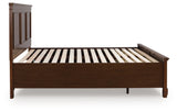 Danabrin Brown King Panel Storage Bed side view