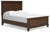 Danabrin Brown Full Panel Bed side angle