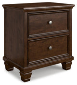 Danabrin Nightstand with drawer open showing interior