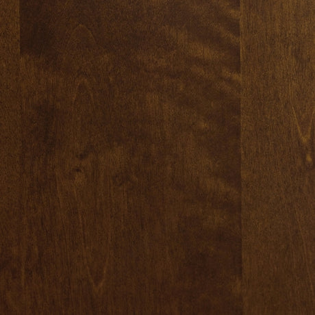 Close-up of brown cherry finish on Danabrin King Panel Storage Bed