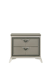 nightstand from Larana Champagne Upholstered LED Panel Bedroom Set