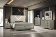 Larana bedroom set with beige headboard and LED lighting