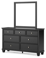 Lanolee Black Panel Storage Bedroom Set angled view