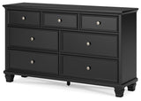 Alternate side angle of Lanolee Black dresser