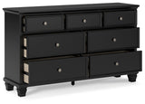 Open drawer showing smooth glides and spacious interior