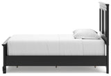 Lanolee Black Twin Panel Bed alternate side angle
