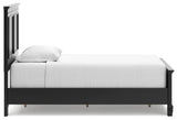 Lanolee Black Twin Panel Bed side profile