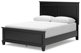 Lanolee Black Queen Panel Bed alternative angled front left view