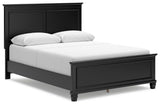 Lanolee Black Panel Bedroom Set angled view