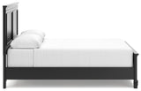 Lanolee Black Queen Panel Bed side view