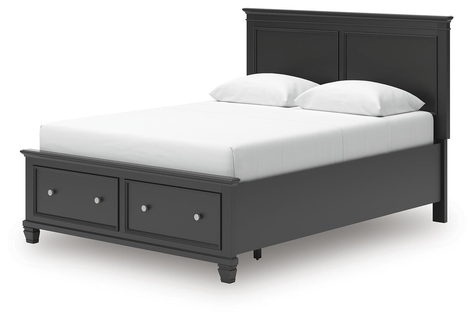 Lanolee Black Panel Storage Bedroom Set angled view