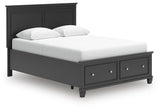 Lanolee Black Panel Storage Bedroom Set angled view
