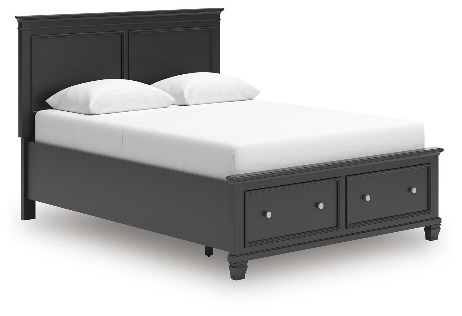 Lanolee Black Panel Storage Bedroom Set angled view