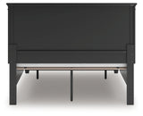 Lanolee Black Queen Panel Storage Bed back view