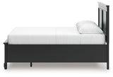 Lanolee Black Queen Panel Storage Bed alternate side angle
