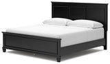 Lanolee Black King Panel Bed alternate side angle