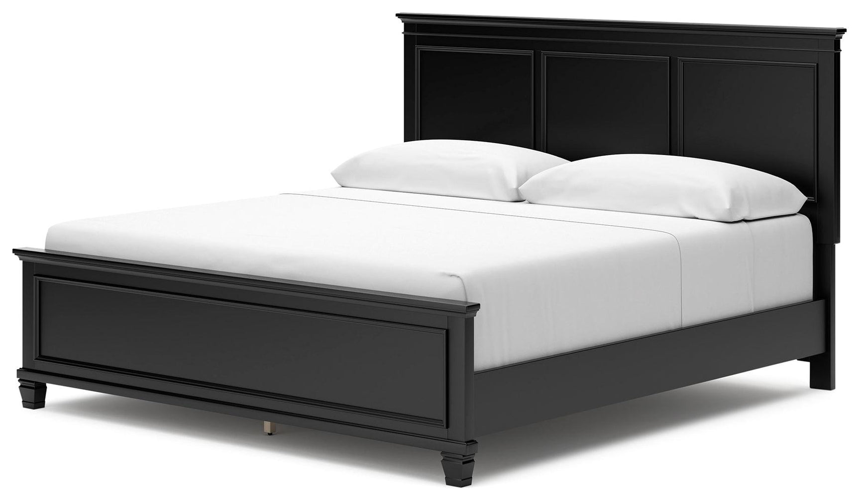 Lanolee Black King Panel Bed alternate side angle