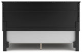 Lanolee Black King Panel Bed rear view