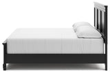Lanolee Black King Panel Bed side alternate angle