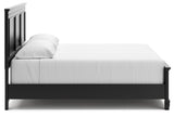 Lanolee Black King Panel Bed side view