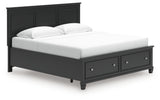 Lanolee King Panel Storage Bed angled side view