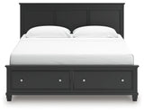 Side profile of Lanolee King Panel Storage Bed