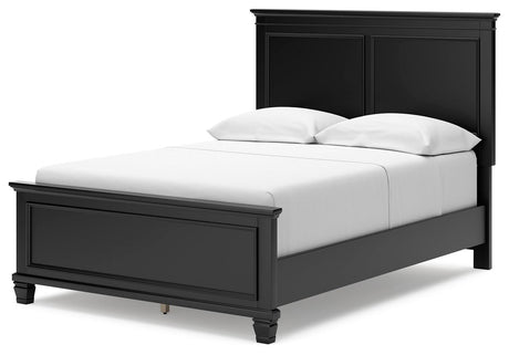Lanolee Black Full Panel Bed head on view