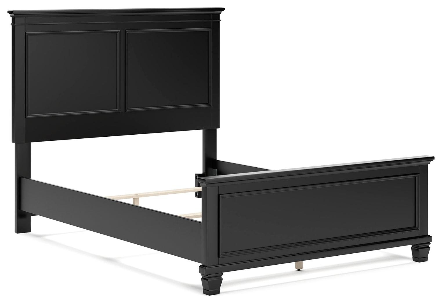 Lanolee Black Full Panel Bed alternate angled view