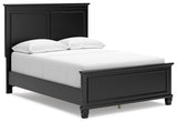 Lanolee Black Full Panel Bed angled front view