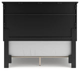 Lanolee Black Full Panel Bed alternate side view