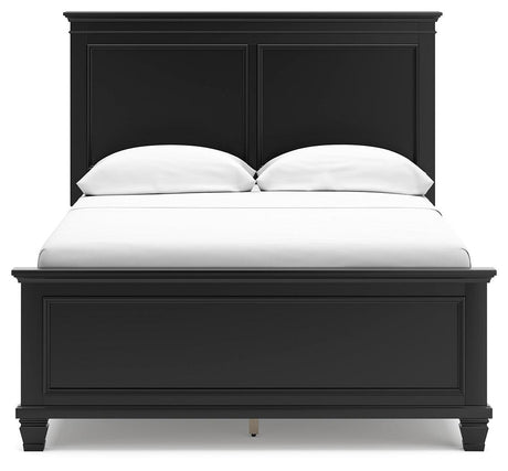 Lanolee Black Full Panel Bed side view