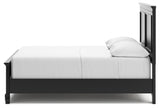 Lanolee Black Full Panel Bed finish close-up