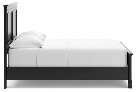 Lanolee Black Full Panel Bed back view