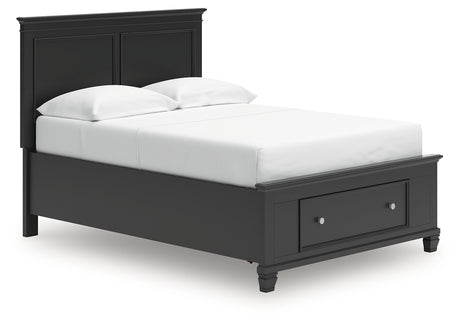 Bed angle showing storage drawers open