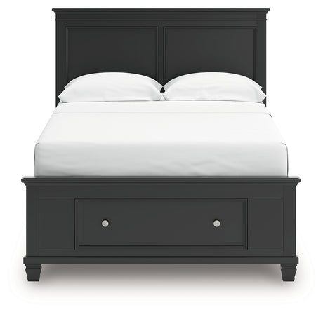 View of bed headboard with distinctive framing