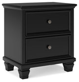 Lanolee Black Panel Storage Bedroom Set angled view