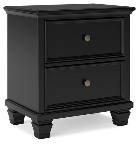 Lanolee Black Panel Storage Bedroom Set angled view