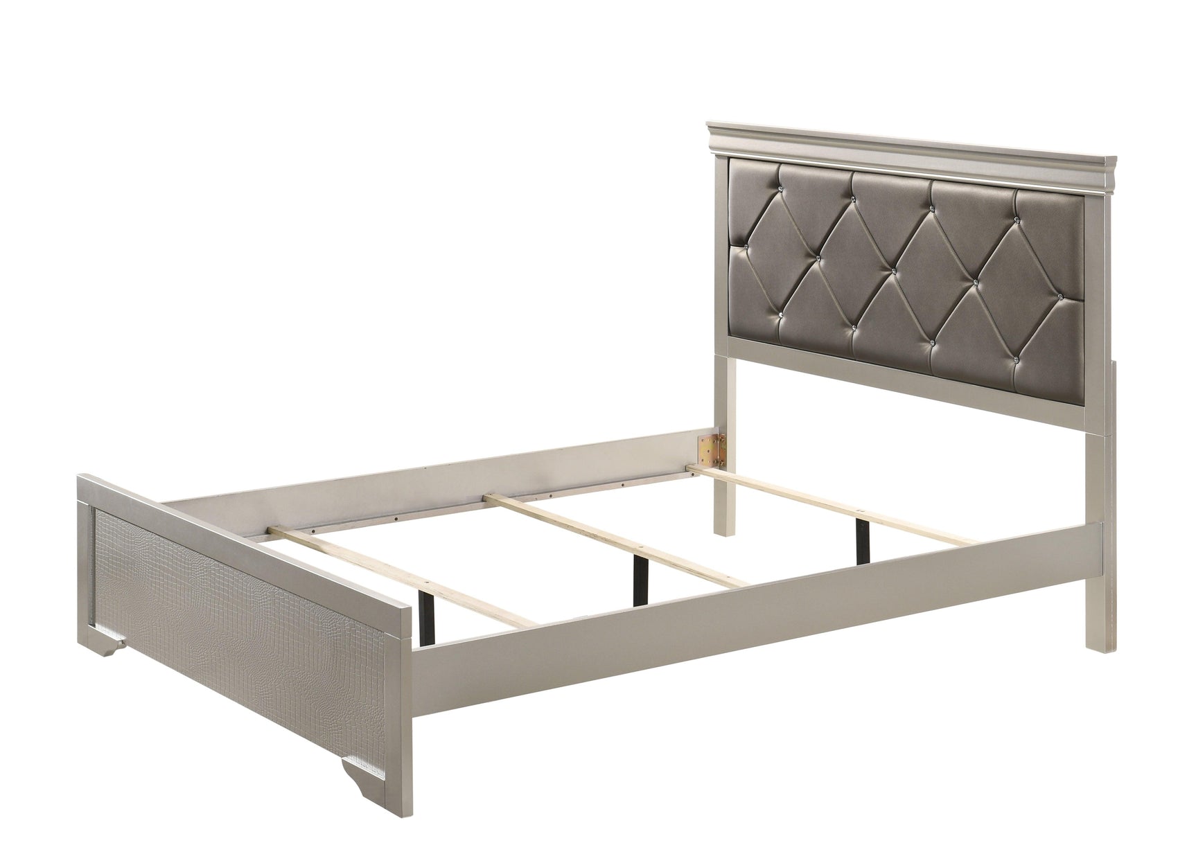 Amalia Chest Silver, Modern Veneers And Wood, Crystal 5 Drawers - Ella Furniture